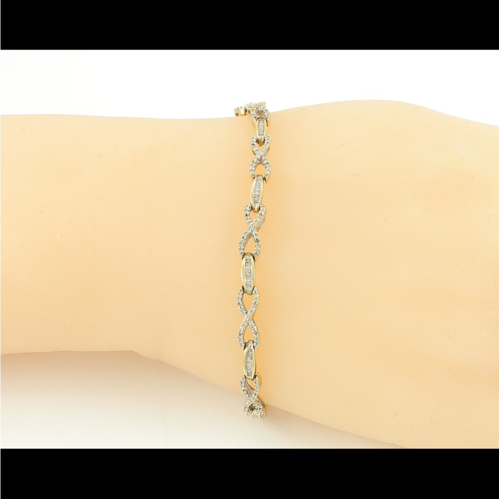 Vintage 10k Diamond Tennis bracelet